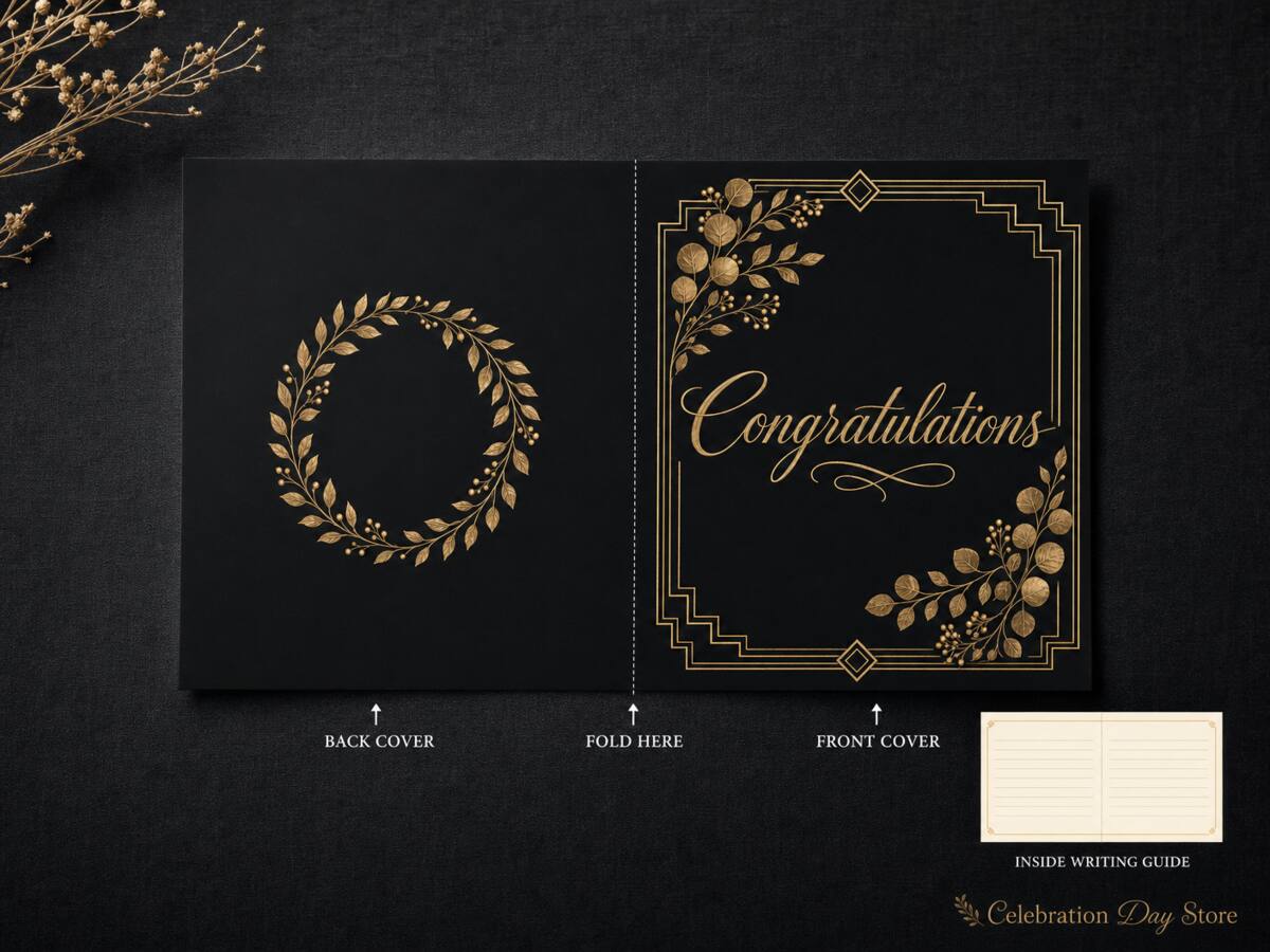 Congratulations — Black & Gold