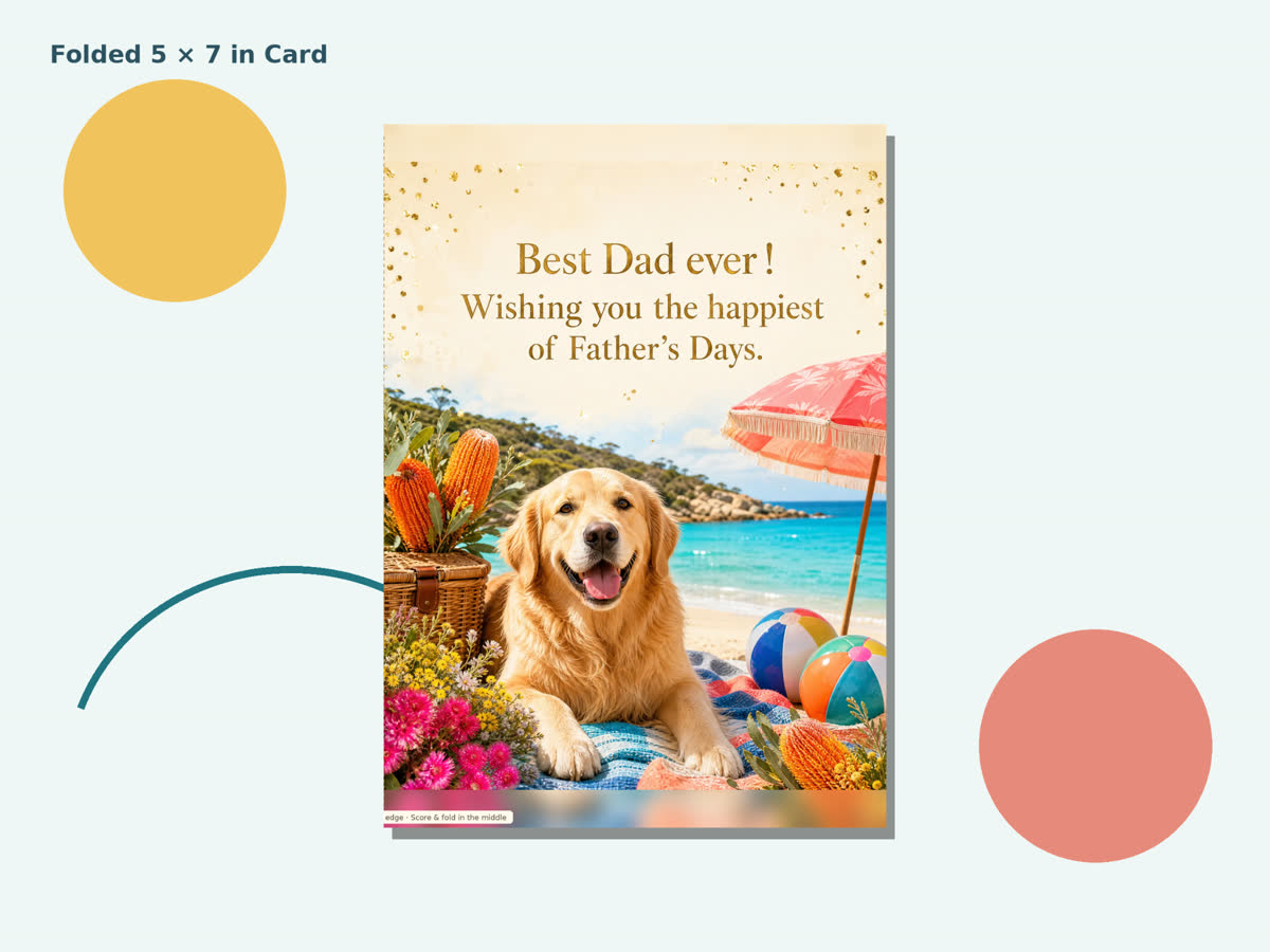 Golden Retriever — Best Dad Ever