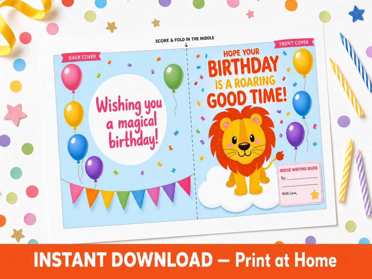 Kids Birthday — Lion