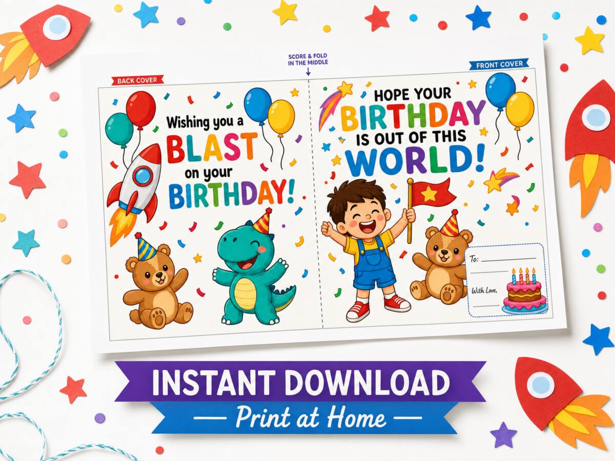 Kids Birthday — Space Bright